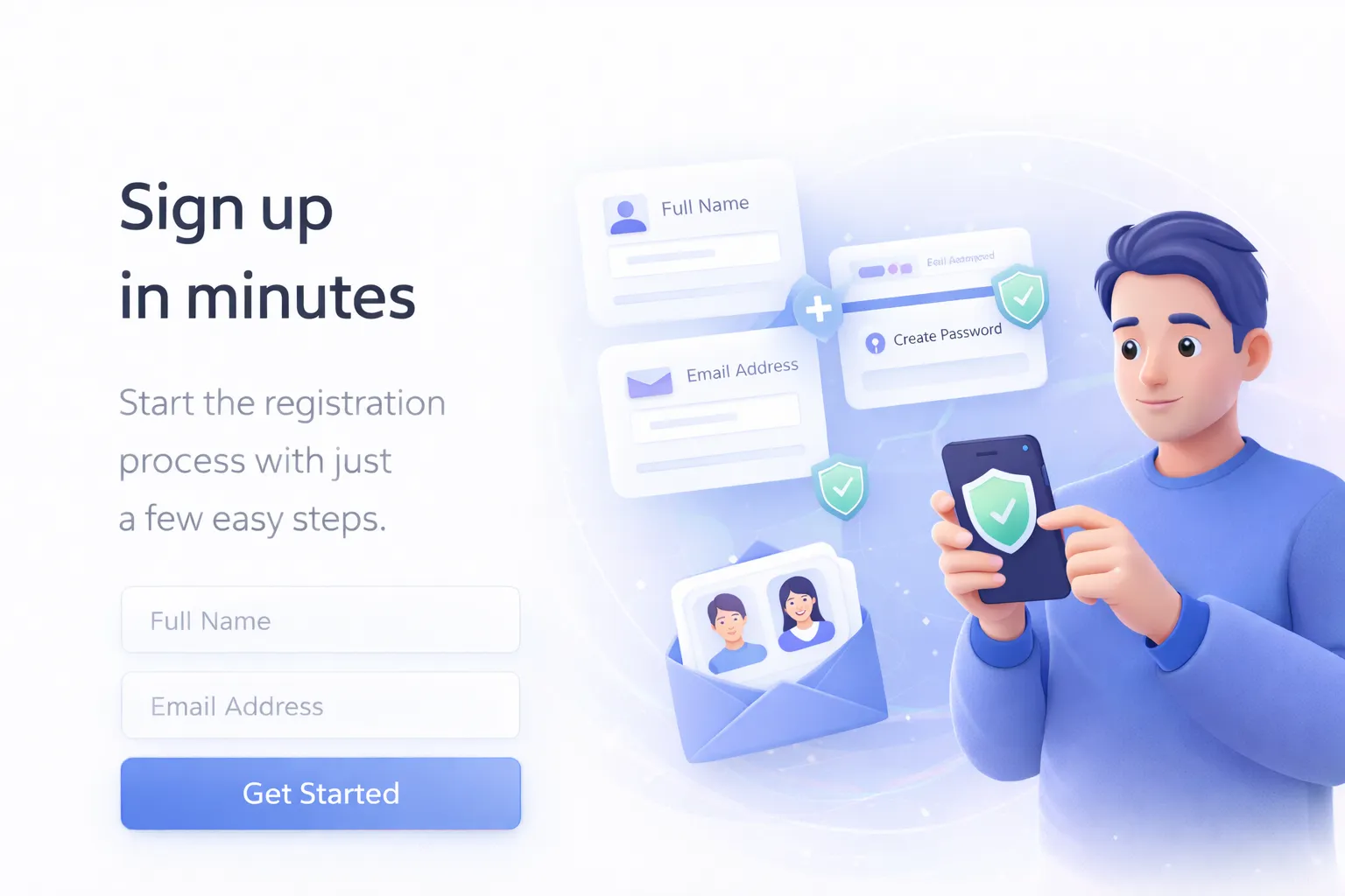 Image slot: Signup entry screen / registration button location.