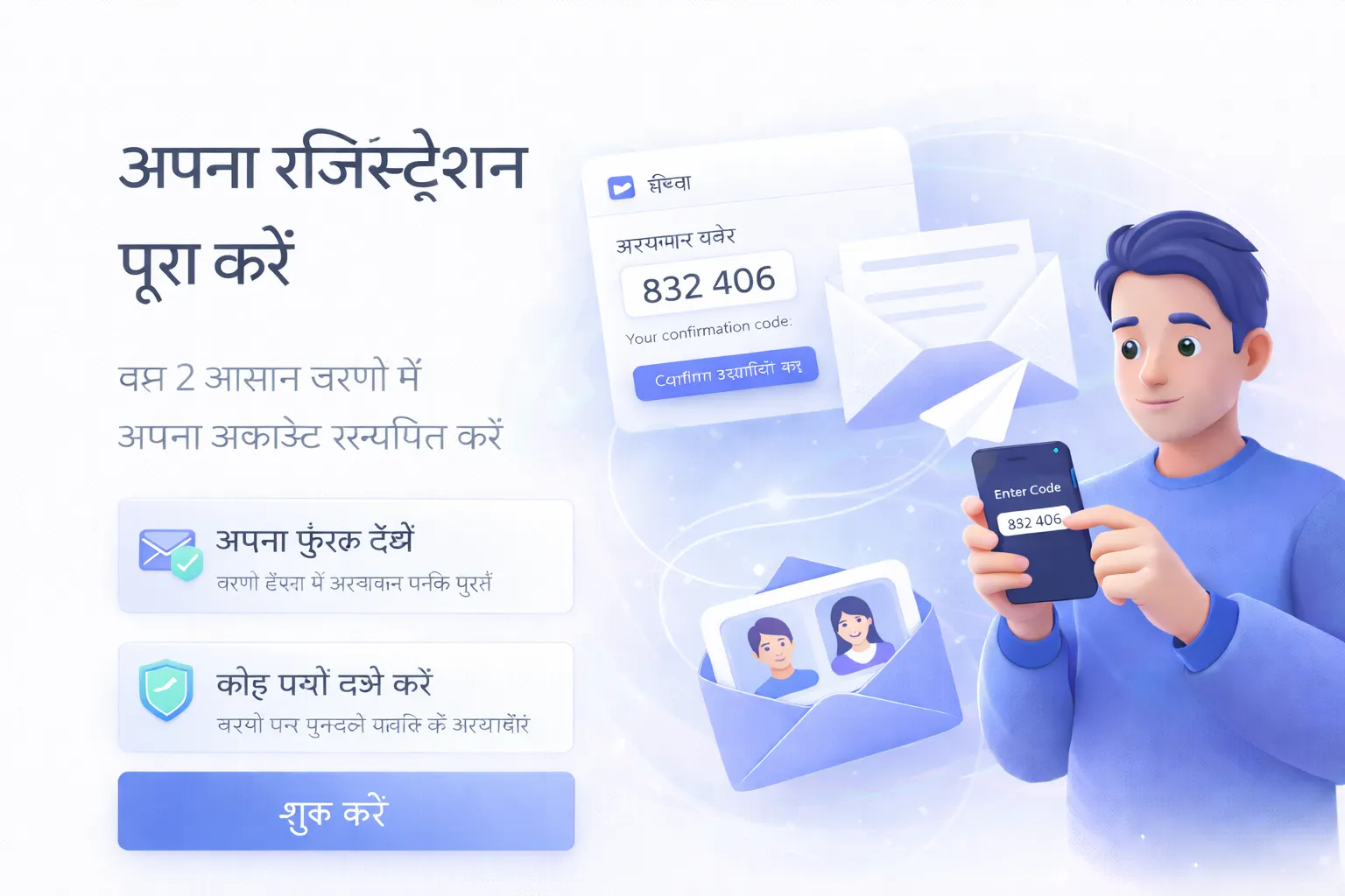 इमेज स्लॉट: OTP रिक्वेस्ट स्क्रीन / टाइमर उदाहरण.